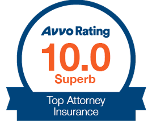 Avvo Rating 10.0 Top Attorney badge